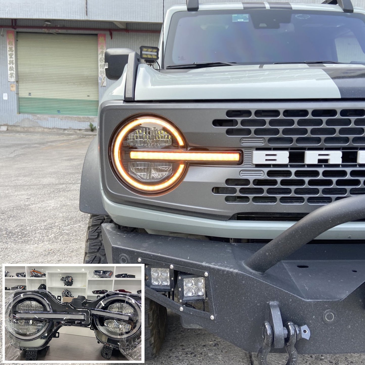 Raptor Version Full LED Headlights Assembly For Ford Bronco 2021-2023 2/4-Door