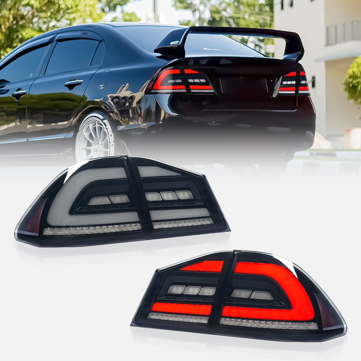 Archaic Honda Civic FD2 taillights for Civic FD1, FD2 type-R (2006-2012)
