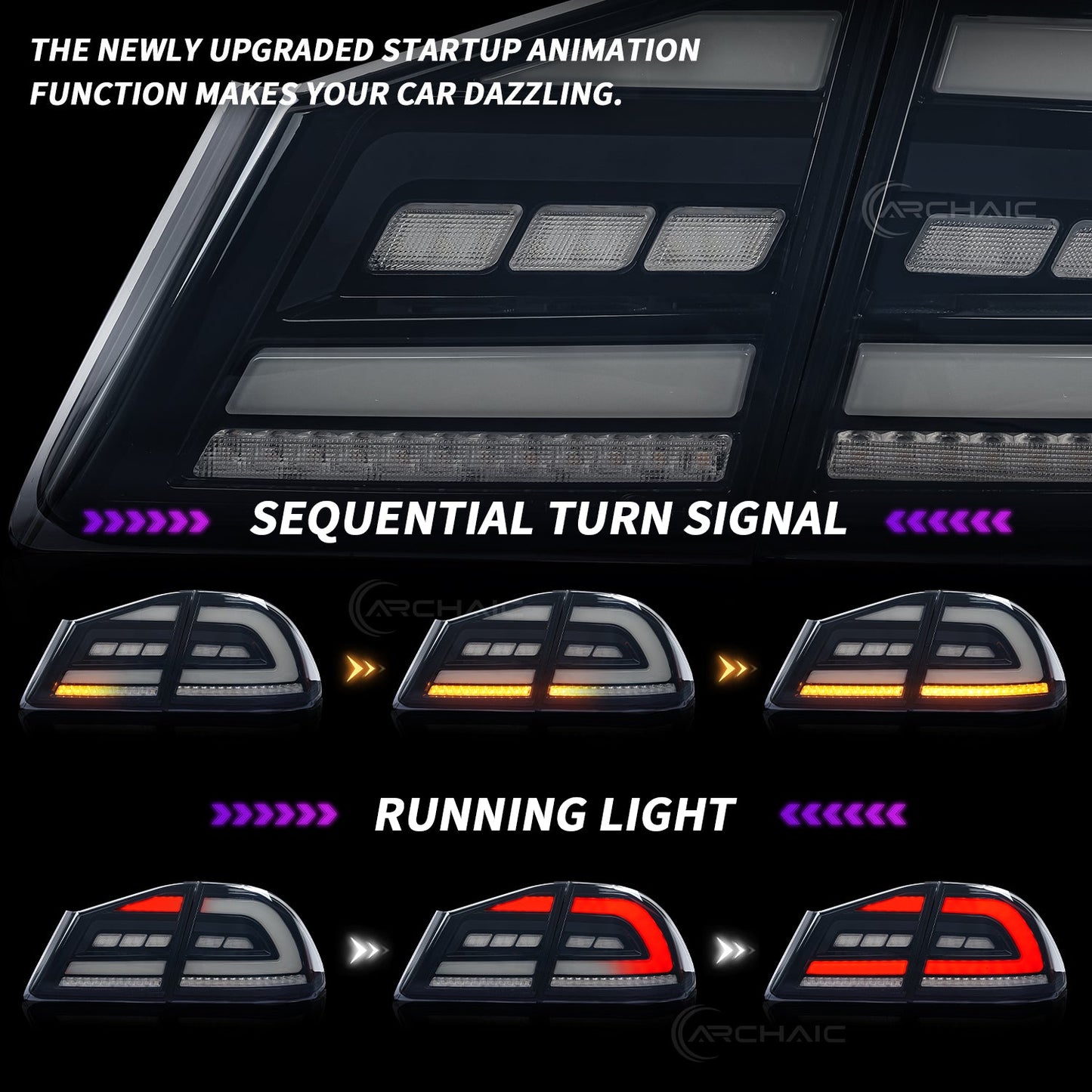 Archaic Honda Civic FD2 taillights for Civic FD1, FD2 type-R (2006-2012)