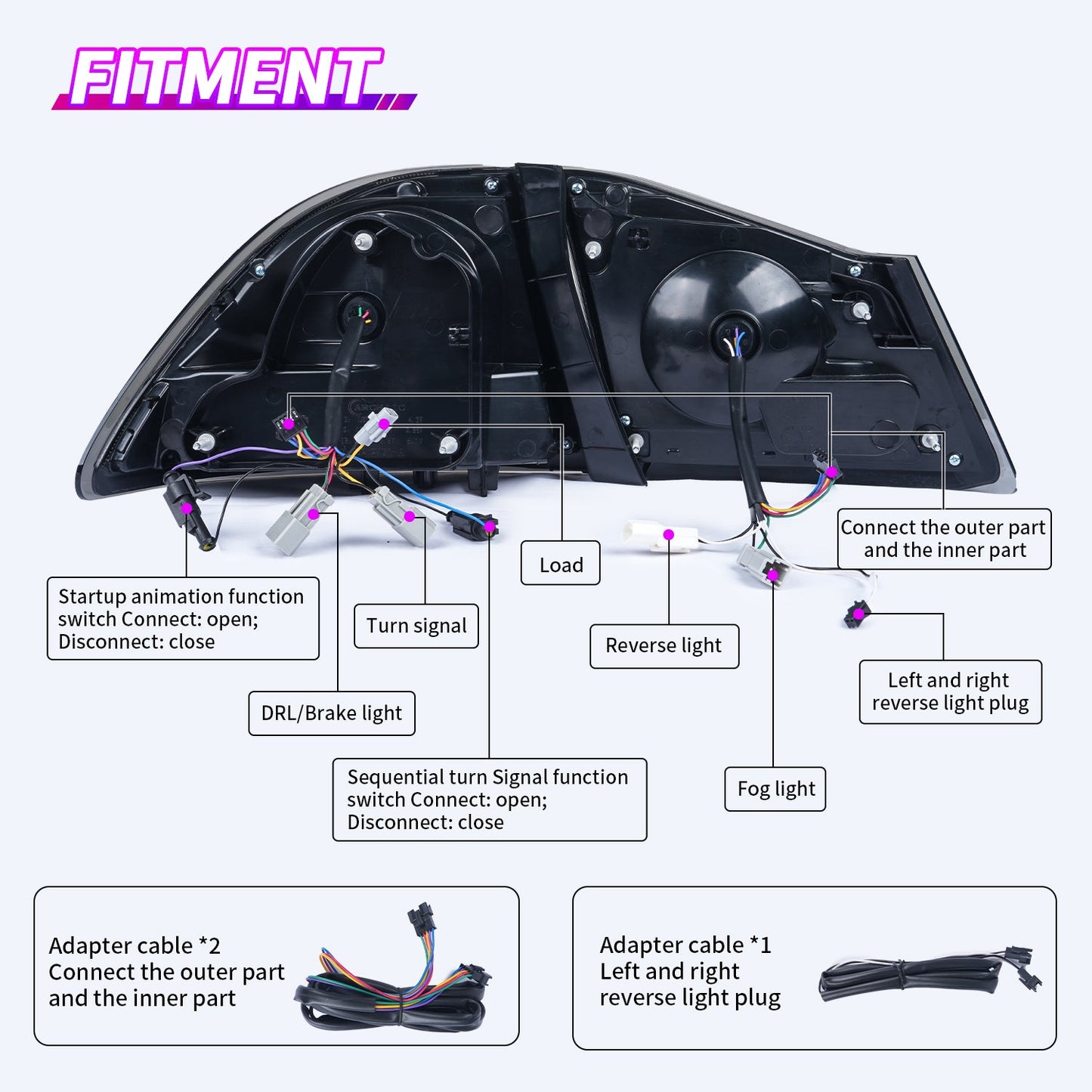 Archaic Honda Civic FD2 taillights for Civic FD1, FD2 type-R (2006-2012)