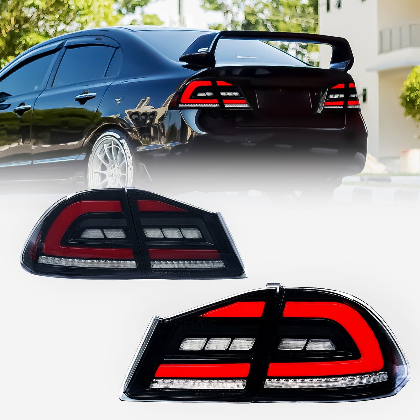 Archaic Honda Civic FD2 taillights for Civic FD1, FD2 type-R (2006-2012)