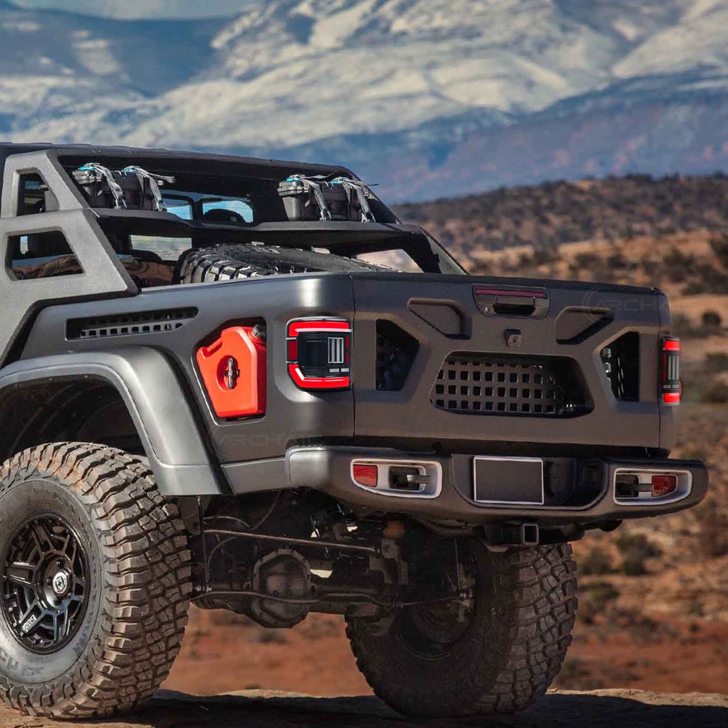 LED Tail Light for Gladiator with Reverse Brake Light, Compatible with 2019-2023 Jeep Gladiator