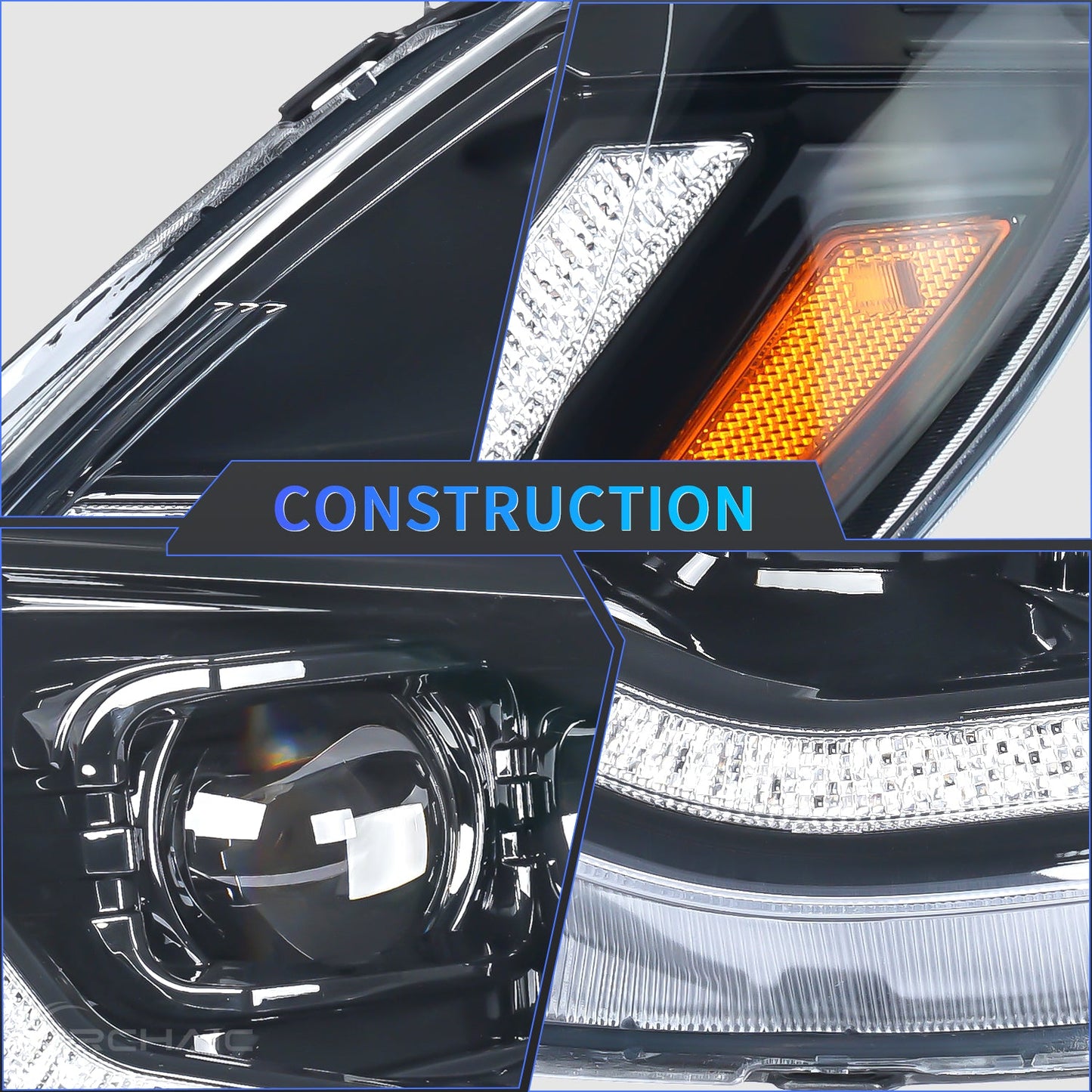 Archaic Honda Civic FD Headlights for Civic FD1, FD2 type-R (2006-2012)(LHD/ RHD)