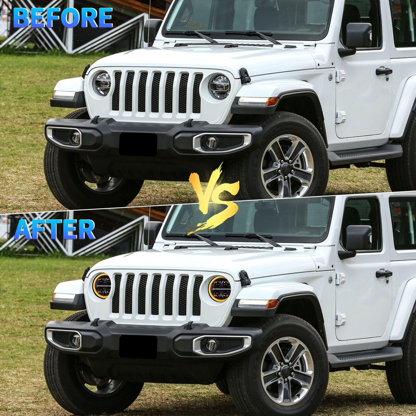 Archaic LED Headlights Assembly For Jeep wrangler JL /jeep gladiator JT2018-2024(4 Projectors)