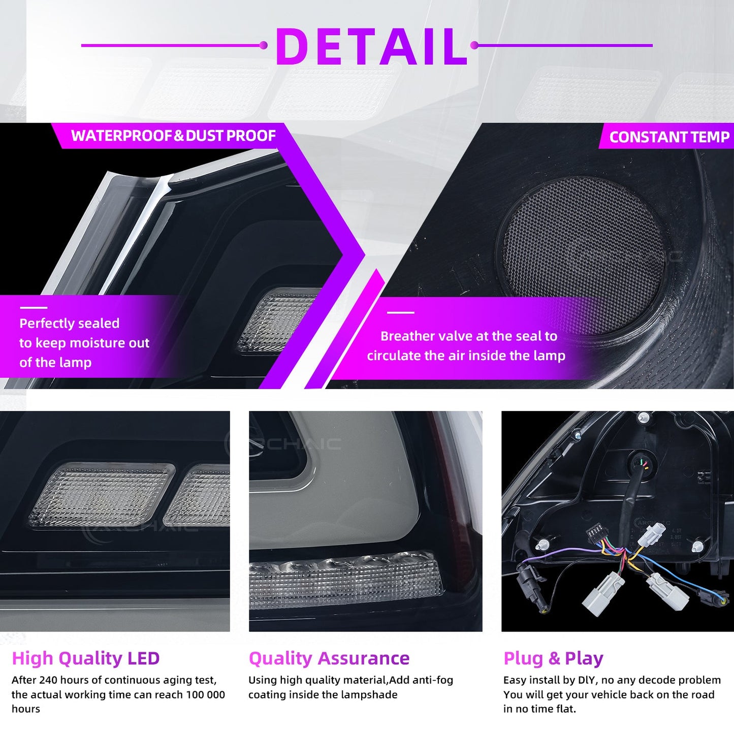 Archaic Honda Civic FD2 taillights for Civic FD1, FD2 type-R (2006-2012)