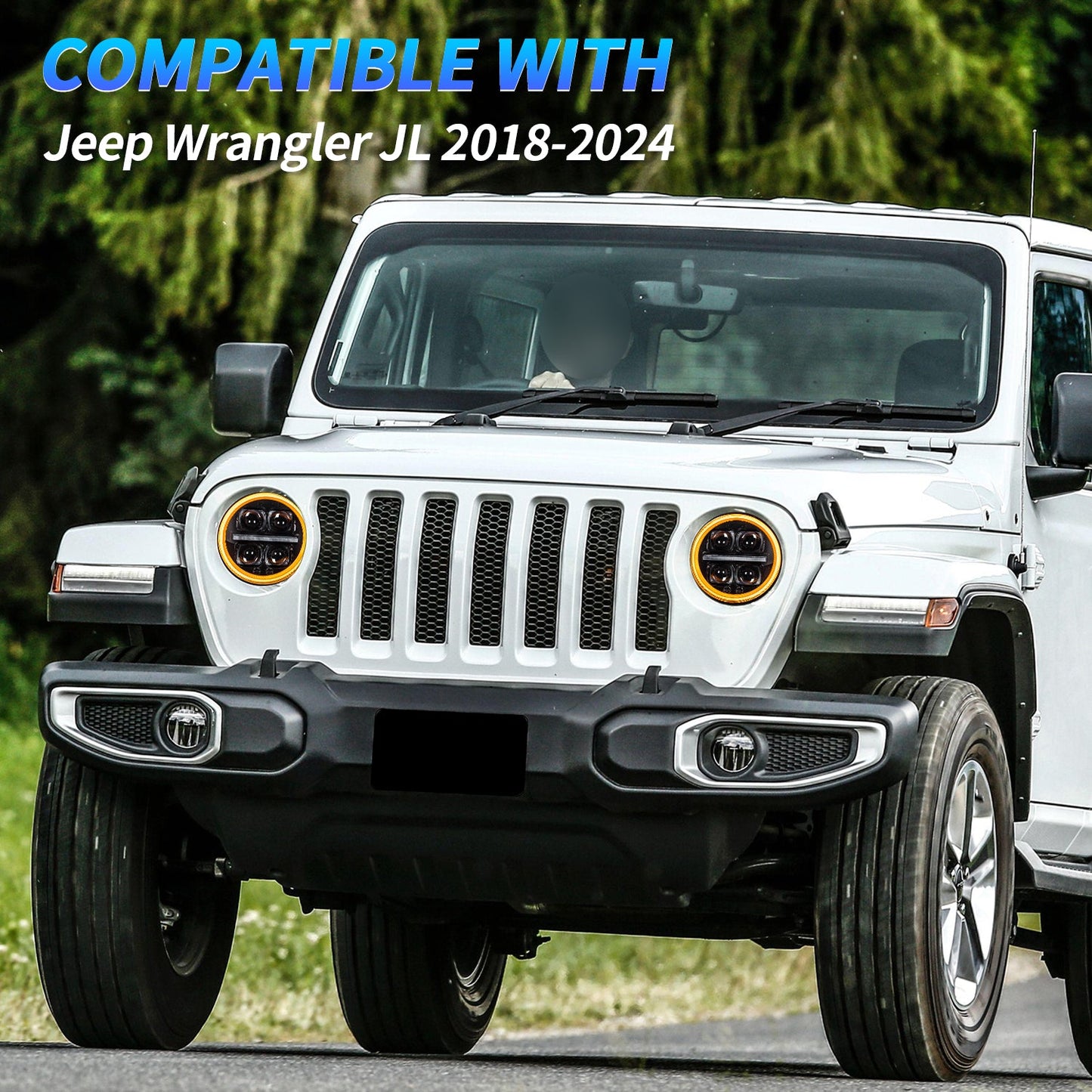 Archaic LED Headlights Assembly For Jeep wrangler JL /jeep gladiator JT2018-2024(4 Projectors)