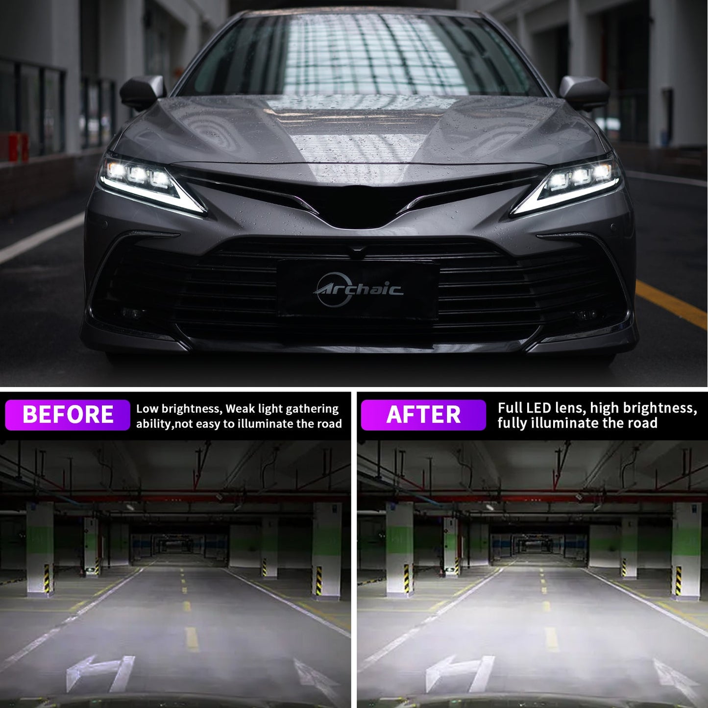 RGB Headlight Assembly for Toyota Camry 8th Generation 2018-2023 [LE/SE/XLE/XSE/TRD]